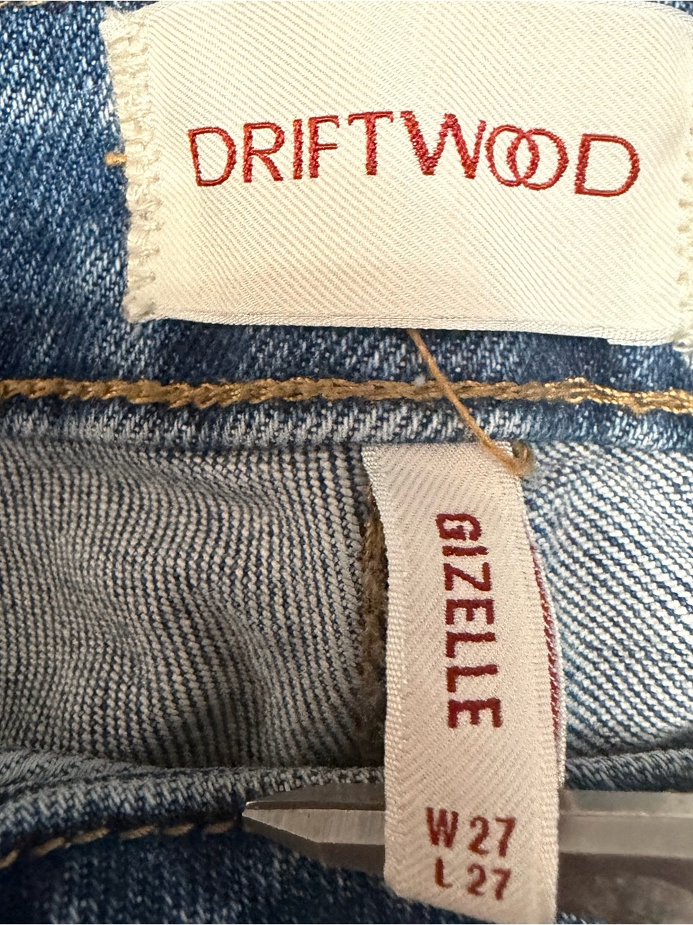Driftwood Gizelle 27X26 Embroidered Jean Floral Slim Boyfriend Boho Fairy - Picture 6 of 7
